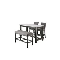 4pc Norelo Counter Height Dining Set - HOMES: Inside + Out -Baxton Studio Store GUEST da68405f f38c 48d8 9025 7bdbce563a3f
