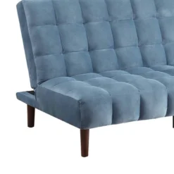 76" Yolandi Futon Teal Velvet/Dark Walnut Finish - Acme Furniture 10 76" Yolandi Futon Teal Velvet/Dark Walnut Finish - Acme Furniture -Baxton Studio Store GUEST dad55547 52fb 45c9 8590 71362592bdab