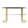 Lyflon Console Table Black/Gold - Aiden Lane