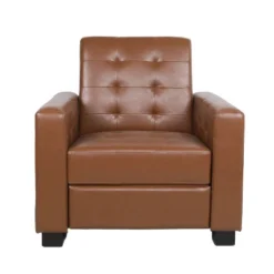 Craigue Contemporary Tufted Faux Leather Pushback Recliner - Christopher Knight Home -Baxton Studio Store GUEST db793b1e 8bfc 4d01 bd1c 86fd4e65e9cc