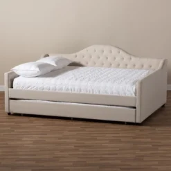 Eliza Daybed With Trundle - Baxton Studio -Baxton Studio Store GUEST dbc5d1ab d8ac 4ac2 88d8 dc4b4840773d