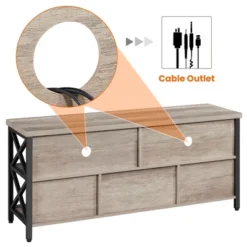 Yaheetech TV Stand For TVs Up To 65 Inch With Storage Compartments -Baxton Studio Store GUEST dc380add 81d1 4db5 9da7 9459688db146