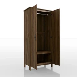 Andreasson Wardrobe Closet Distressed Walnut - HOMES: Inside + Out -Baxton Studio Store GUEST dcc6ec2d c2dc 4807 946f 8c6ee565a4e6