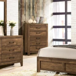 3pc Queen Quail Transitional Bedroom Set Rustic Light Walnut - HOMES: Inside + Out -Baxton Studio Store GUEST ddb302f7 9536 45e3 9467 03da7e64faba