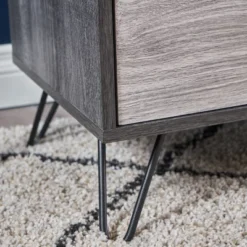 Dorrin Mid Century Wooden TV Stand For TVs Up To 60" Sonoma Gray Oak Brown - Christopher Knight Home -Baxton Studio Store GUEST df25bdcc 1b1b 4a35 80ef facd9feeed60