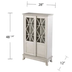 Poyau Sliding Door Cabinet White - Aiden Lane -Baxton Studio Store GUEST df2dfa63 1da6 4b6c ab9d 71233dc5453c
