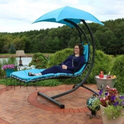 Sunnydaze Decor Sunnydaze Outdoor Hanging Chaise Floating Lounge Chair With Canopy Umbrella And Arc Stand 20 Sunnydaze Decor Sunnydaze Outdoor Hanging Chaise Floating Lounge Chair With Canopy Umbrella And Arc Stand -Baxton Studio Store GUEST df964fbc 22b1 4131 81a6 a81d4be717ff