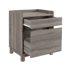 2 Drawers Filing Cabinet Wood/Gray - Linon -Baxton Studio Store GUEST dfa31b55 ac5e 48e4 b700 db7cacdef828