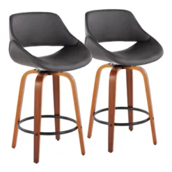 Set Of 2 Fabrico Height Barstools - LumiSource -Baxton Studio Store GUEST e029f8f2 c389 458b a0e8 f13cd34bbb5a