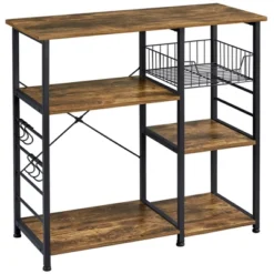Yaheetech Kitchen Storage Rack With Basket/Hooks/Storage -Baxton Studio Store GUEST e06ff0aa 57a6 40b1 93fc f99eb995fb4c