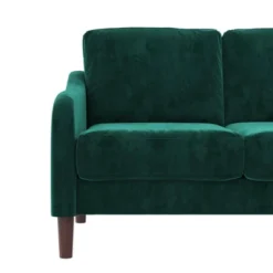 Penny 2 Seater Loveseat Sofa Green Velvet - Room & Joy -Baxton Studio Store GUEST e0ac8293 f685 4db0 862d 1d740013de1d