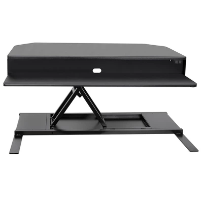 FlexPro Premier Electric Height Adjustable Corner Desk – 39.25” Standing Desk Converter – Black – Stand Steady 8 FlexPro Premier Electric Height Adjustable Corner Desk – 39.25” Standing Desk Converter – Black – Stand Steady - Image 8