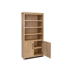 78" Abbott Contemporary Wood Laminate Bookcase With Doors Light Brown - Martin Furniture -Baxton Studio Store GUEST e0bce984 892e 4ed6 bc69 72e925587c6a