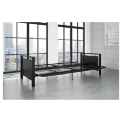 DHP Henley Metal Arm Futon Frame Black Metal - Dorel Home Products -Baxton Studio Store GUEST e2143cfa fda5 4cf8 8d8b 23918c1ee875
