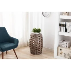 26" Hampton Side Table Weathered Walnut - Boraam 22 26" Hampton Side Table Weathered Walnut - Boraam -Baxton Studio Store GUEST e2cbd735 1d2c 4a73 964d ed05dc81ea36