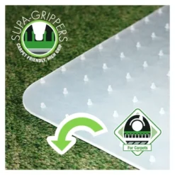 36"x48" Polypropylene Foldable Rectangular Chair Mat For Carpets White - Floortex -Baxton Studio Store GUEST e2ffa7ba b79d 4c6d b346 0bbf8b0959c7