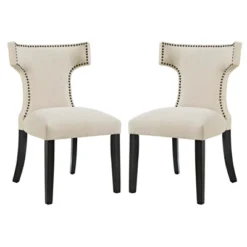 Set Of 2 Curve Dining Side Chair Fabric - Modway -Baxton Studio Store GUEST e340a5bc e68c 4a72 b250 bad12b525fd0