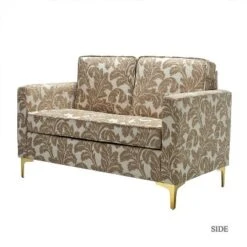 Eldoria Sofa Loveseat With Gold Stainless Leg | Karat Home -Baxton Studio Store GUEST e3590887 b3e4 4147 8a1c e385bdc0cdb0