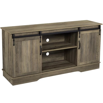 Yaheetech TV Stand Wih Storage, 58" Entertainment Center With Sliding Barn Door 10 Yaheetech TV Stand Wih Storage, 58" Entertainment Center With Sliding Barn Door - Image 10