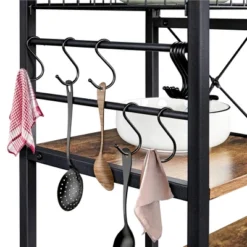 Yaheetech Kitchen Storage Rack With Basket/Hooks/Storage -Baxton Studio Store GUEST e52094f8 2822 4d3b a236 85aaf4ae859b