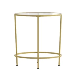 Merrick Lane End Table With Round Frame And Vertical Legs -Baxton Studio Store GUEST e6462efe 3b62 4b4c 8d28 28f61e4ae9a6