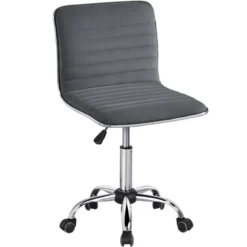 Yaheetech Velvet Low Back Armless Desk Chair Office Chair With Wheels -Baxton Studio Store GUEST e76dff62 8f8c 480e 9d73 966407053f8e