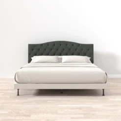 Glenwillow Home Oros Tufted-Camelback Upholstered Headboard