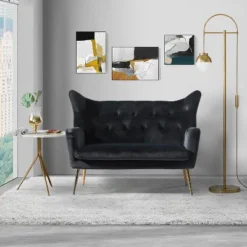 Filomena 50" Contemporary Loveseat For Living Room And Bedroom | ARTFUL LIVING DESIGN -Baxton Studio Store GUEST e8b39557 8a0d 46e8 be8d 9f7674a4b91c