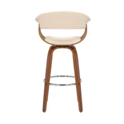 30" Julyssa Swivel Faux Leather Wood Counter Height Barstool Cream - Armen Living -Baxton Studio Store GUEST e91ee74c 42bc 4baa 8bfa 373d0f24f7bc