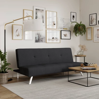 Sorenson Convertible Futon Sofa Bed Charcoal - Serta 11 Sorenson Convertible Futon Sofa Bed Charcoal - Serta - Image 11