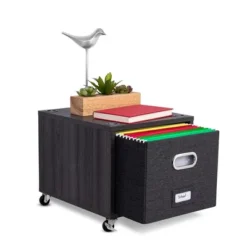 BirdRock Home Rolling Storage File Cabinet With 1 Lateral Drawer - Driftwood Grey -Baxton Studio Store GUEST e9bceb18 f667 4467 a2b0 3aeae90b2c5a