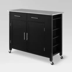 Full Savannah Stainless Steel Top Kitchen Island Cart - Crosley -Baxton Studio Store GUEST eab85d4c fc1d 489a 95ca a5b81ec86303