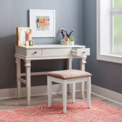 Adler Vanity Set White - Linon -Baxton Studio Store GUEST ec4d63e3 ede1 4521 92c0 bad741e30b80