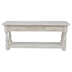 Tuscan Console Table - Unfinished - International Concepts