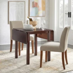 3pc Estelle Drop Leaf Dining Set - Buylateral -Baxton Studio Store GUEST ed2d00cd 8594 42c8 8d23 14a069c85732