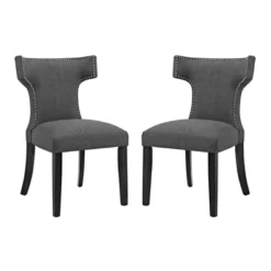 Set Of 2 Curve Dining Side Chair Fabric - Modway -Baxton Studio Store GUEST ed63ffa2 b7f5 4440 aa71 6c68102c8412