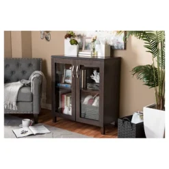 Sintra Modern And Contemporary Sideboard Storage Cabinet With Glass Doors - Dark Brown - Baxton Studio 5 Sintra Modern And Contemporary Sideboard Storage Cabinet With Glass Doors - Dark Brown - Baxton Studio -Baxton Studio Store GUEST ed7ca380 8077 40ad 904d dd28ccc9ec68