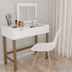 Aspen Pull Top Vanity White - Polifurniture -Baxton Studio Store GUEST ed8c69b0 436f 4f4e 8b00 3bb38caf92d8