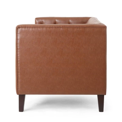 Rockney Contemporary Upholstered Tufted Loveseat - Christopher Knight Home 3 Rockney Contemporary Upholstered Tufted Loveseat - Christopher Knight Home - Image 3
