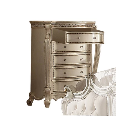 46" Picardy Chest Antique Pearl - Acme Furniture 1 46" Picardy Chest Antique Pearl - Acme Furniture