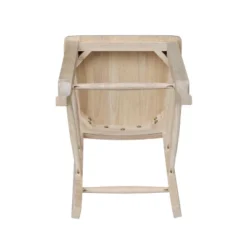 24" Double X Back Counter Height Barstool Unfinished - International Concepts -Baxton Studio Store GUEST ee3b6fe8 9a18 4707 a3db b870a477739a