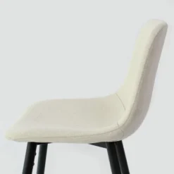 26" Bingo Black Leg With Upholstered Counter Height Stool (Set Of 2 ) -Maison Boucle -Baxton Studio Store GUEST ee84232d cde9 44cf b79c 39a8de268d1b