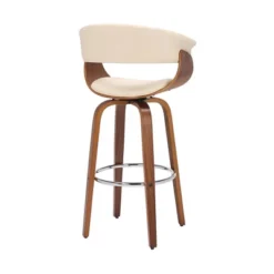 30" Julyssa Swivel Faux Leather Wood Counter Height Barstool Cream - Armen Living -Baxton Studio Store GUEST eeecaa48 b186 4c3f 9afe 0682c8fa8654