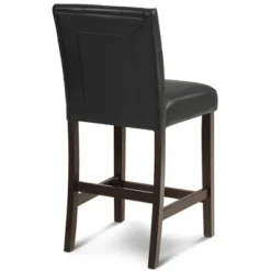 Costway Set Of 2 Bar Stools 25inch Counter Height Barstool Pub Chair Rubber Wood Black -Baxton Studio Store GUEST ef712eee e6d3 486c 83e1 0ac8f1a7091d