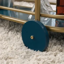 Coral Cape Bar Cart With Metal And Glass Satin Gold - Sauder -Baxton Studio Store GUEST f1b1e2be f72a 471b b5ac e9749fea30b2