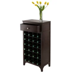 Ancona Wine Cabinet Modular Set Wood/Black - Winsome -Baxton Studio Store GUEST f26e0061 2926 4057 92b2 e20040cfe18e