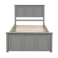 Twin Size Wood Platform Storage Bed With Two Drawers On Wheels-ModernLuxe -Baxton Studio Store GUEST f31c1953 8a5a 4300 9d92 91b32ba3c602