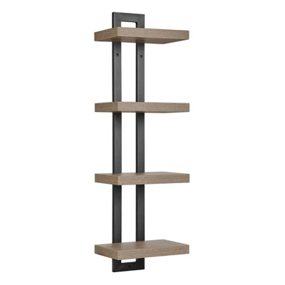 36" X 11" 4 Tier Ladder Bracket Floating Wall Shelf Unit - Danya B. 14 36" X 11" 4 Tier Ladder Bracket Floating Wall Shelf Unit - Danya B. - Image 14