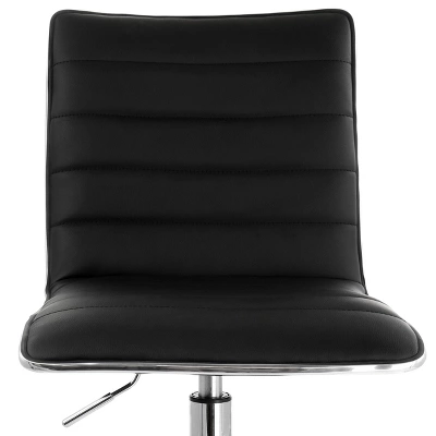 Elama Faux Leather Adjustable Rolling Office Chair In Black 4 Elama Faux Leather Adjustable Rolling Office Chair In Black - Image 4