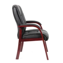 Mid-Back Wood Finished Guest Chair - Boss Office Products -Baxton Studio Store GUEST f4154b32 7080 4226 b243 833f022fc97a
